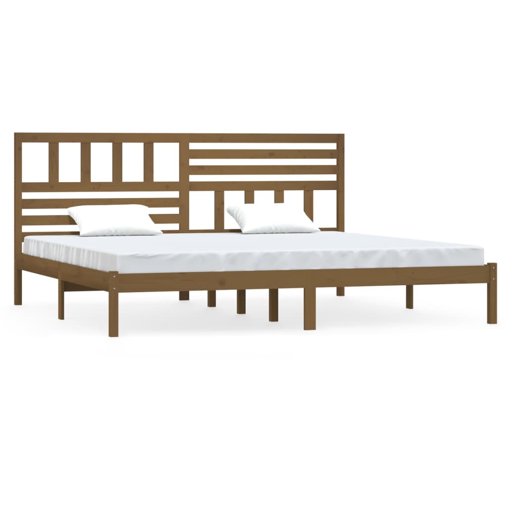 Bedframe massief grenenhout honingbruin 200x200 cm is nu te koop bij PeponiXL, paradijselijk wonen!