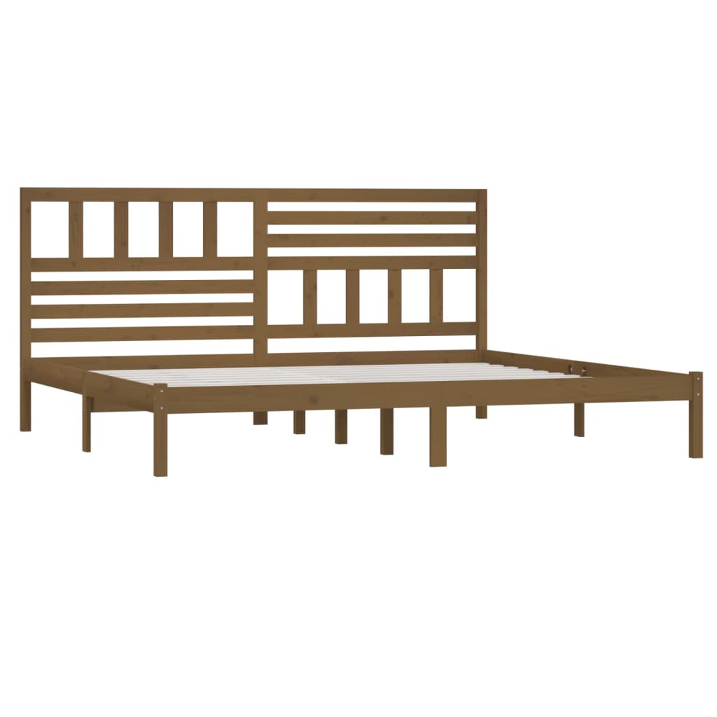 Bedframe massief grenenhout honingbruin 200x200 cm is nu te koop bij PeponiXL, paradijselijk wonen!