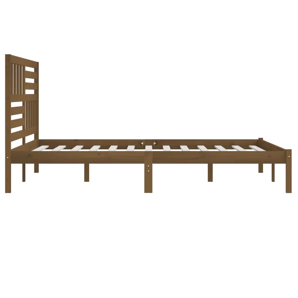 Bedframe massief grenenhout honingbruin 200x200 cm is nu te koop bij PeponiXL, paradijselijk wonen!