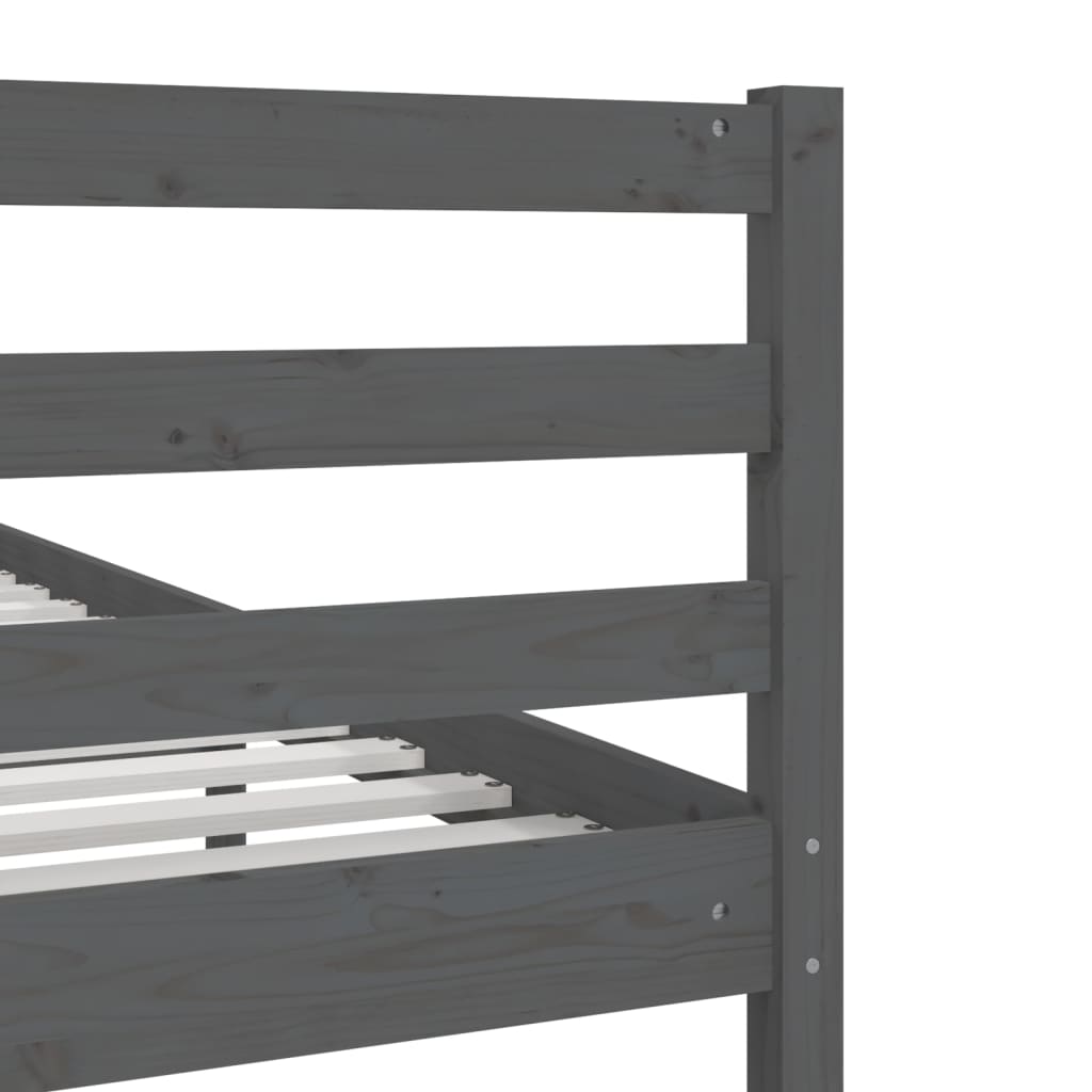Bedframe massief hout grijs 200x200 cm is nu te koop bij PeponiXL, paradijselijk wonen!