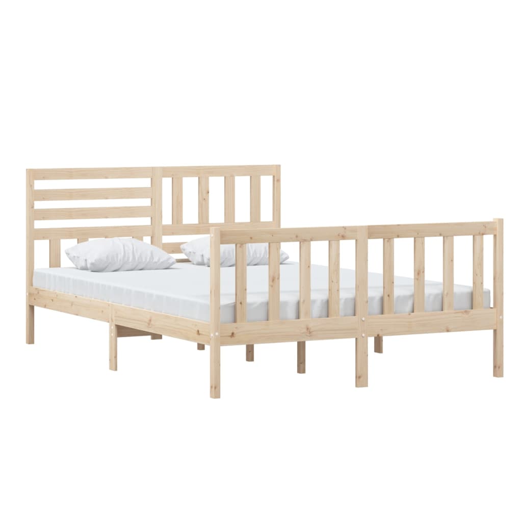 Bedframe massief hout 140x200 cm is nu te koop bij PeponiXL, paradijselijk wonen!
