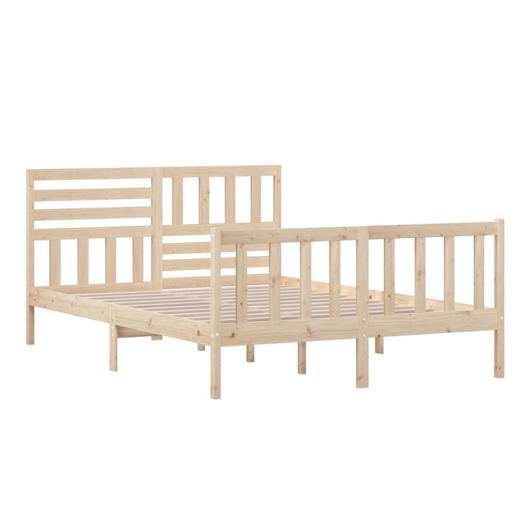 Bedframe massief hout 140x200 cm is nu te koop bij PeponiXL, paradijselijk wonen!