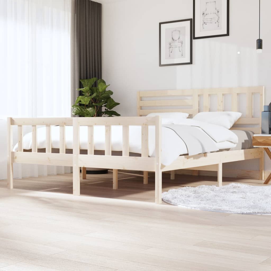 Bedframe massief hout 180x200 cm is nu te koop bij PeponiXL, paradijselijk wonen!