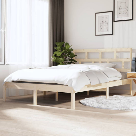 Bedframe massief grenenhout 140x190 cm is nu te koop bij PeponiXL, paradijselijk wonen!
