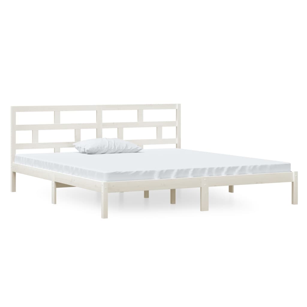 Bedframe massief grenenhout wit 140x190 cm is nu te koop bij PeponiXL, paradijselijk wonen!
