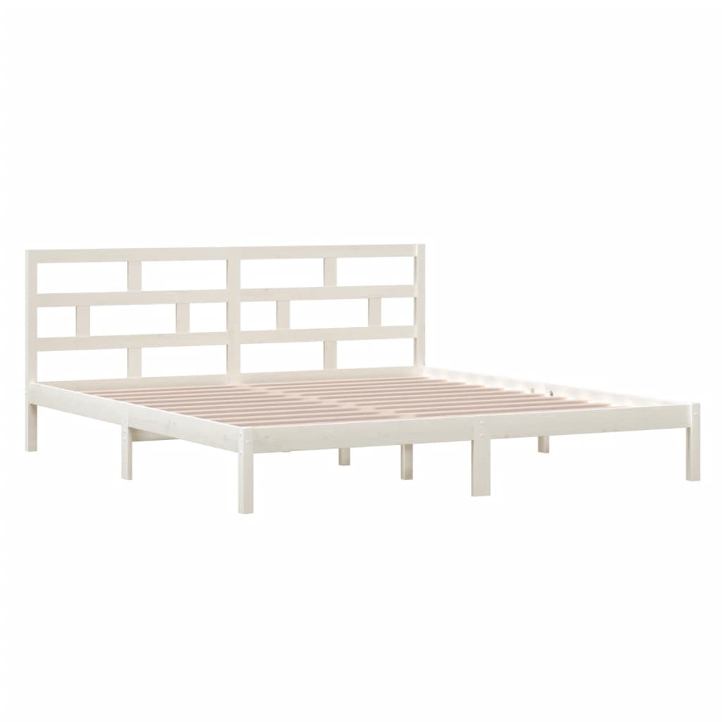 Bedframe massief grenenhout wit 140x190 cm is nu te koop bij PeponiXL, paradijselijk wonen!