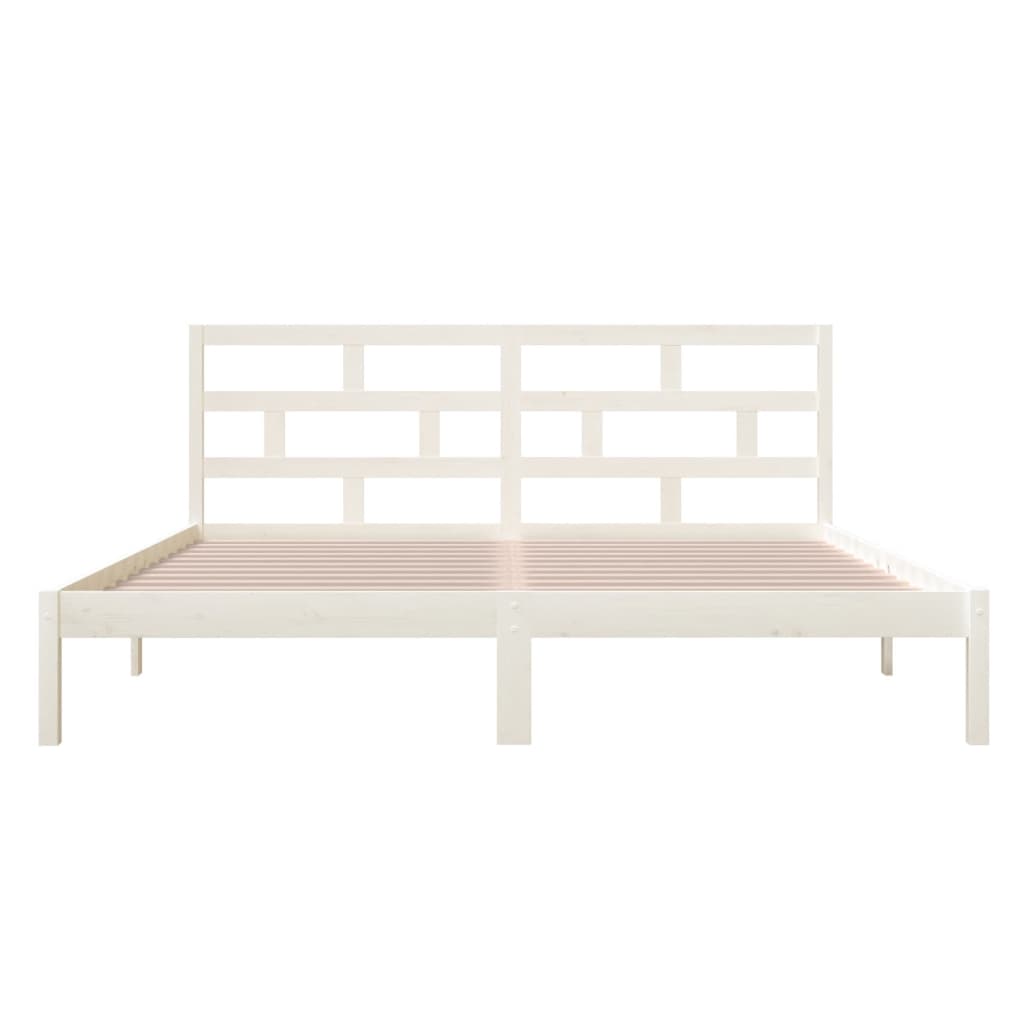Bedframe massief grenenhout wit 140x190 cm is nu te koop bij PeponiXL, paradijselijk wonen!