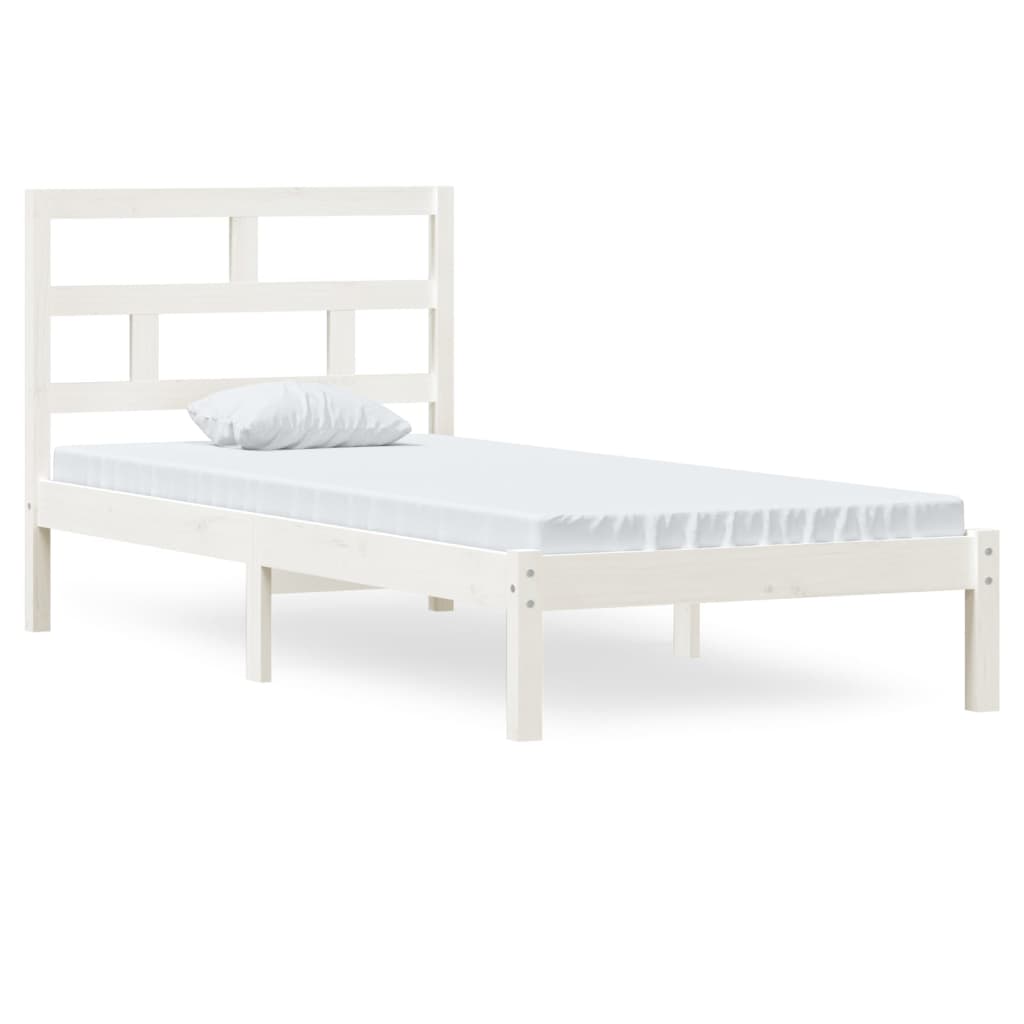 Bedframe massief grenenhout wit 90x200 cm is nu te koop bij PeponiXL, paradijselijk wonen!