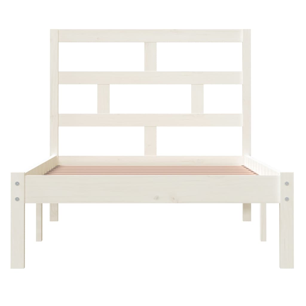 Bedframe massief grenenhout wit 90x200 cm is nu te koop bij PeponiXL, paradijselijk wonen!