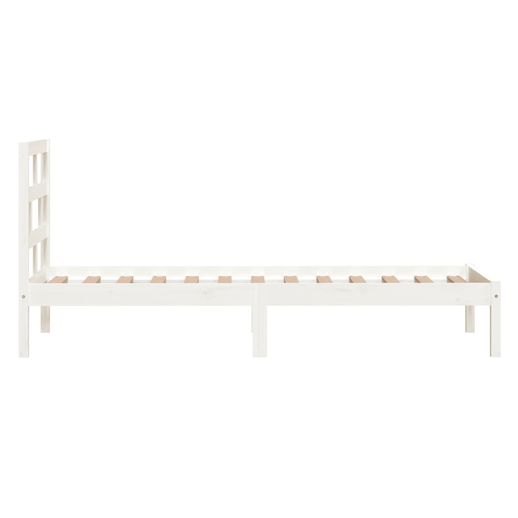 Bedframe massief grenenhout wit 90x200 cm is nu te koop bij PeponiXL, paradijselijk wonen!