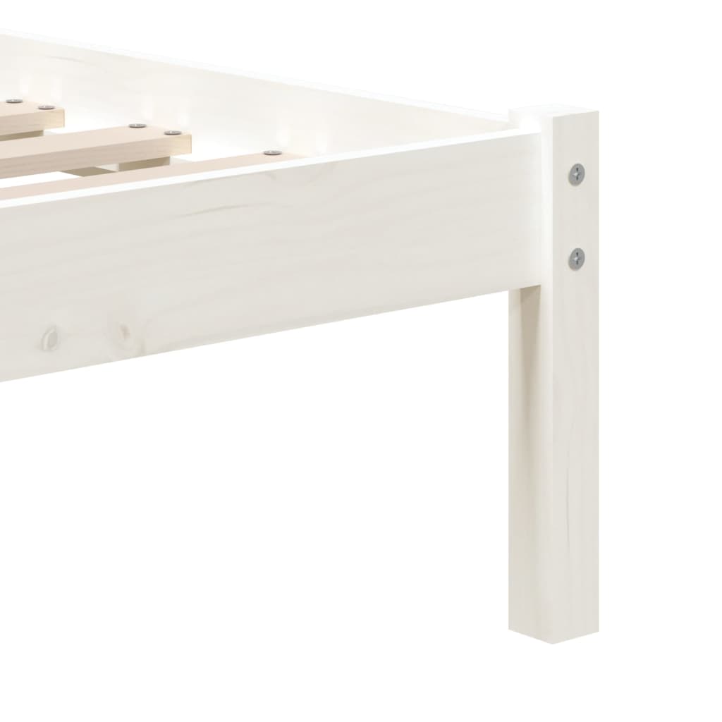 Bedframe massief grenenhout wit 90x200 cm is nu te koop bij PeponiXL, paradijselijk wonen!