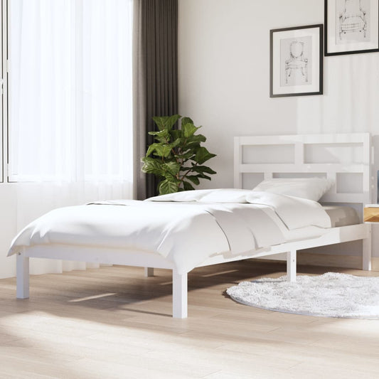 Bedframe massief grenenhout wit 90x200 cm is nu te koop bij PeponiXL, paradijselijk wonen!