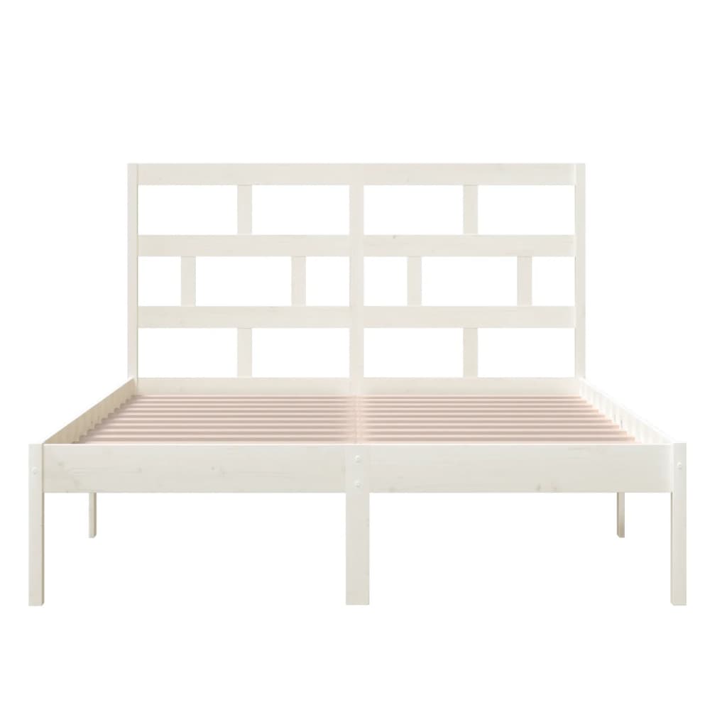 Bedframe massief hout wit 150x200 cm is nu te koop bij PeponiXL, paradijselijk wonen!