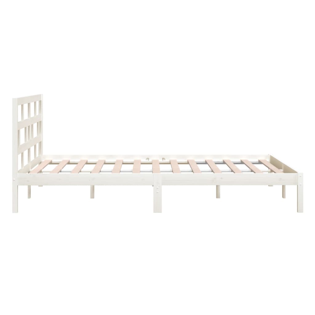 Bedframe massief hout wit 150x200 cm is nu te koop bij PeponiXL, paradijselijk wonen!