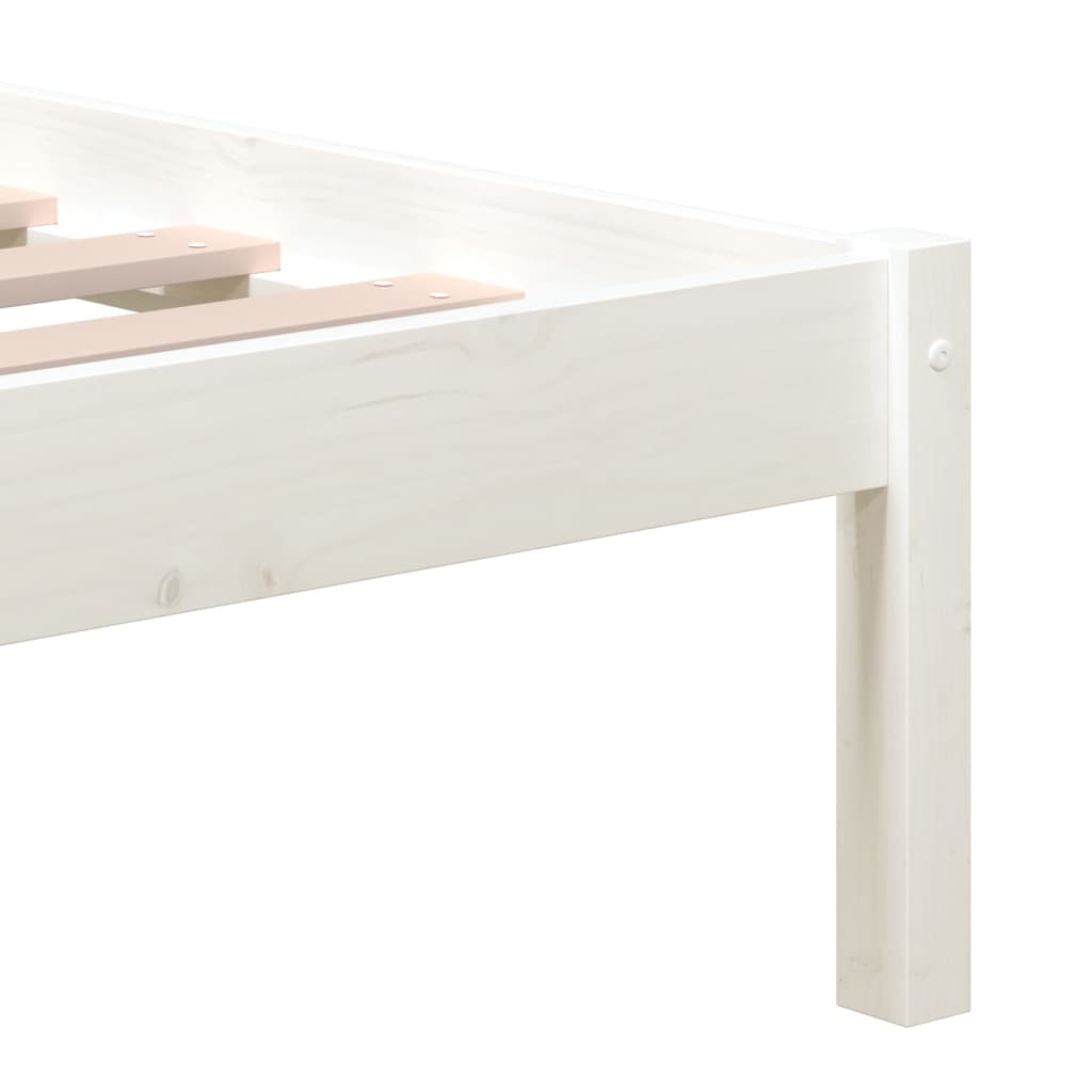 Bedframe massief hout wit 150x200 cm is nu te koop bij PeponiXL, paradijselijk wonen!
