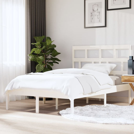 Bedframe massief hout wit 150x200 cm is nu te koop bij PeponiXL, paradijselijk wonen!