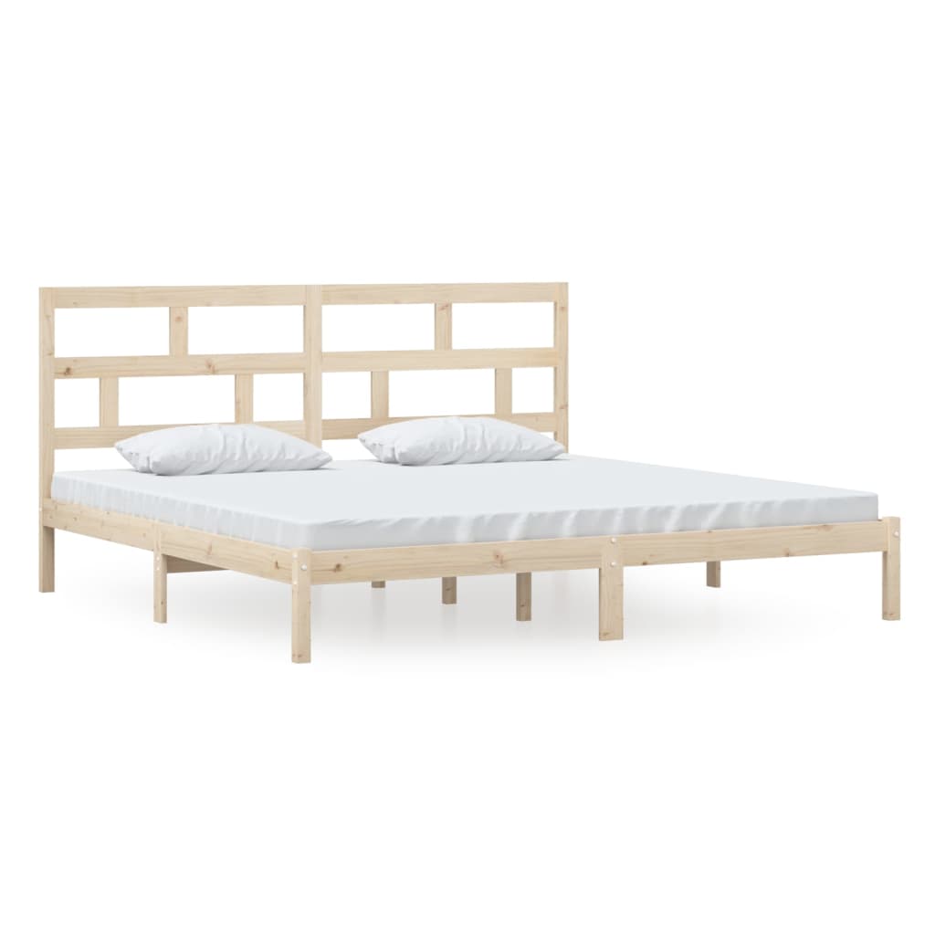 Bedframe massief grenenhout 200x200 cm is nu te koop bij PeponiXL, paradijselijk wonen!