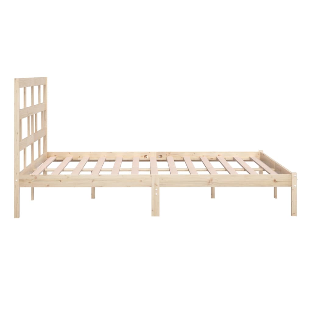 Bedframe massief grenenhout 200x200 cm is nu te koop bij PeponiXL, paradijselijk wonen!