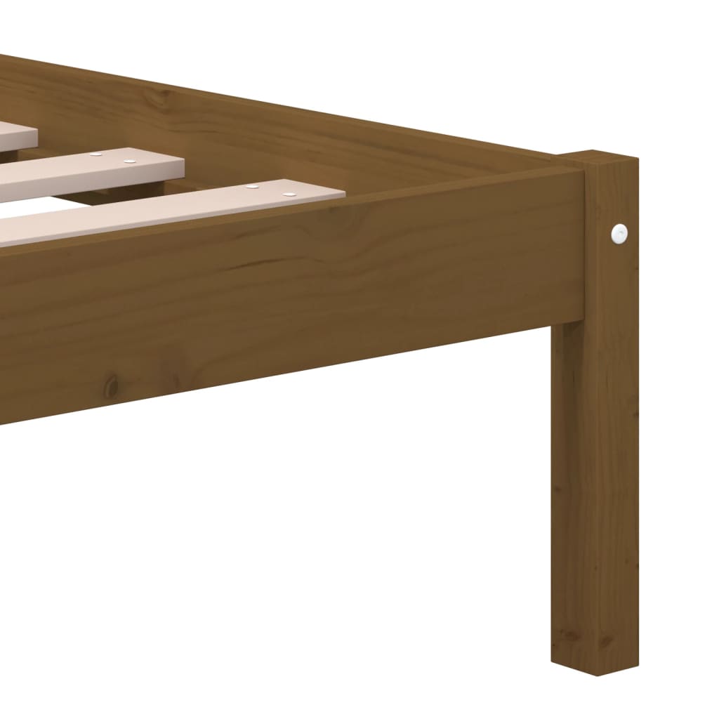 Bedframe massief grenenhout honingbruin 200x200 cm is nu te koop bij PeponiXL, paradijselijk wonen!