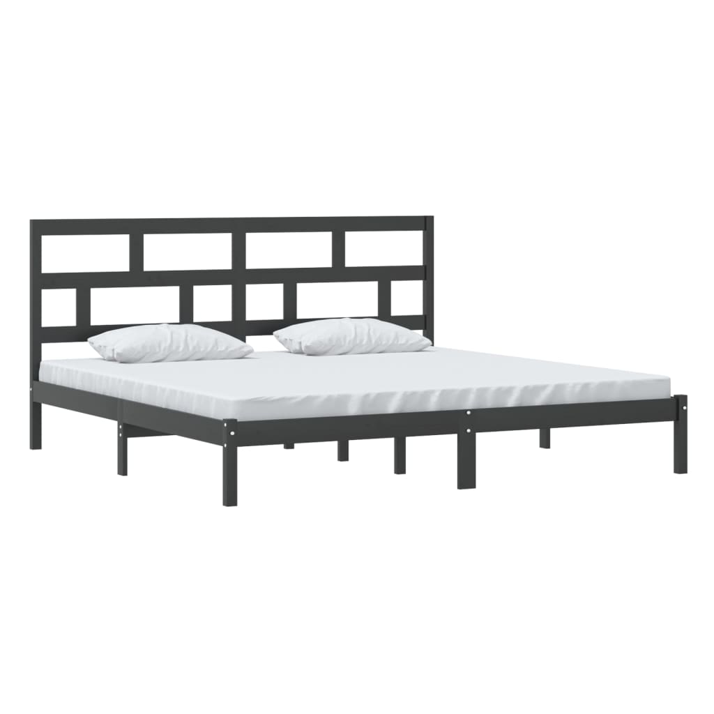 Bedframe massief grenenhout zwart 200x200 cm is nu te koop bij PeponiXL, paradijselijk wonen!