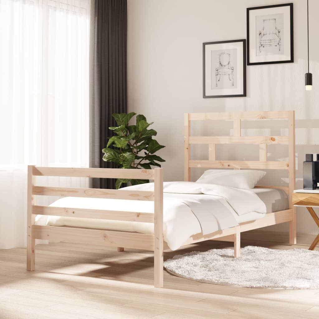 Bedframe massief grenenhout 100x200 cm is nu te koop bij PeponiXL, paradijselijk wonen!
