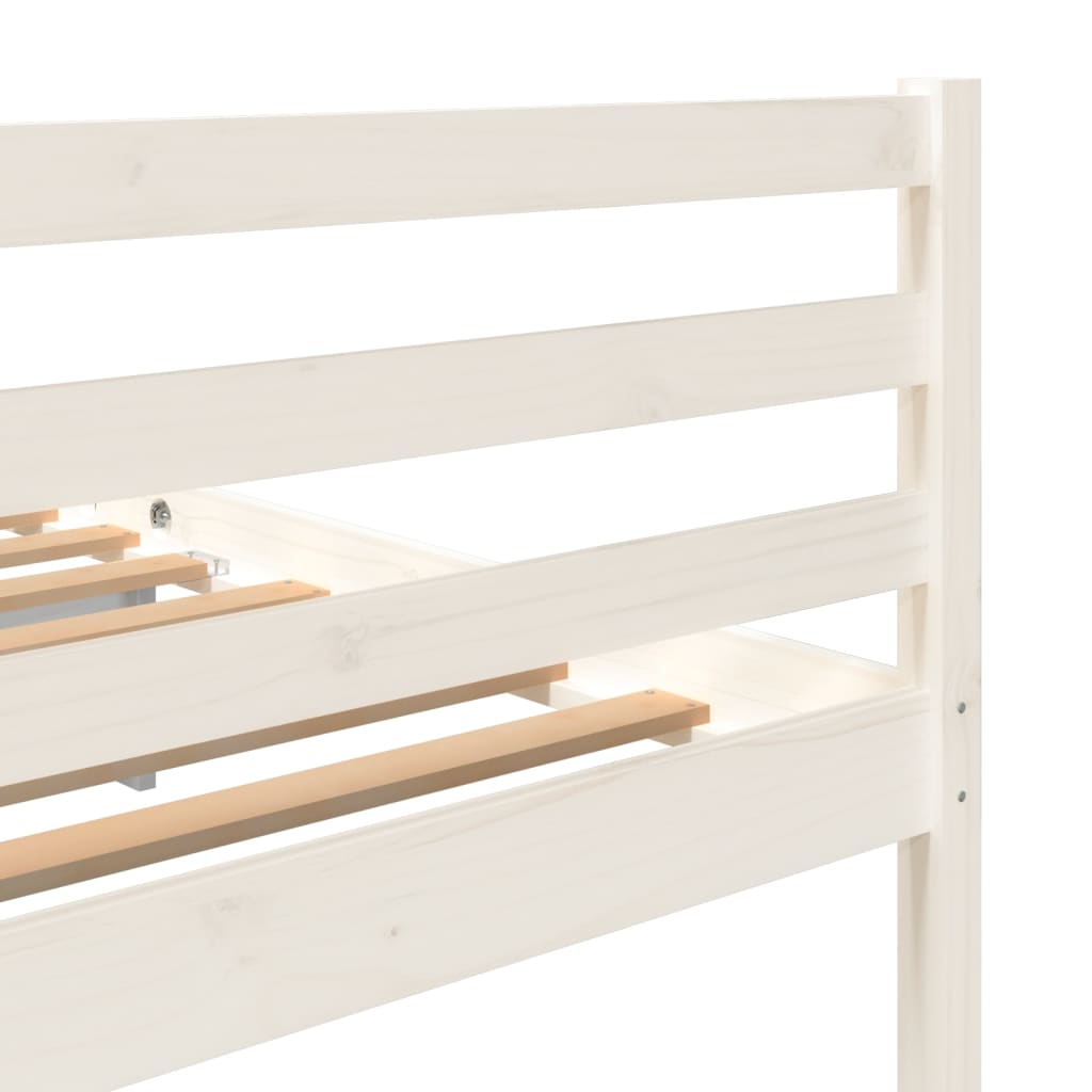 Bedframe massief grenenhout wit 200x200 cm is nu te koop bij PeponiXL, paradijselijk wonen!