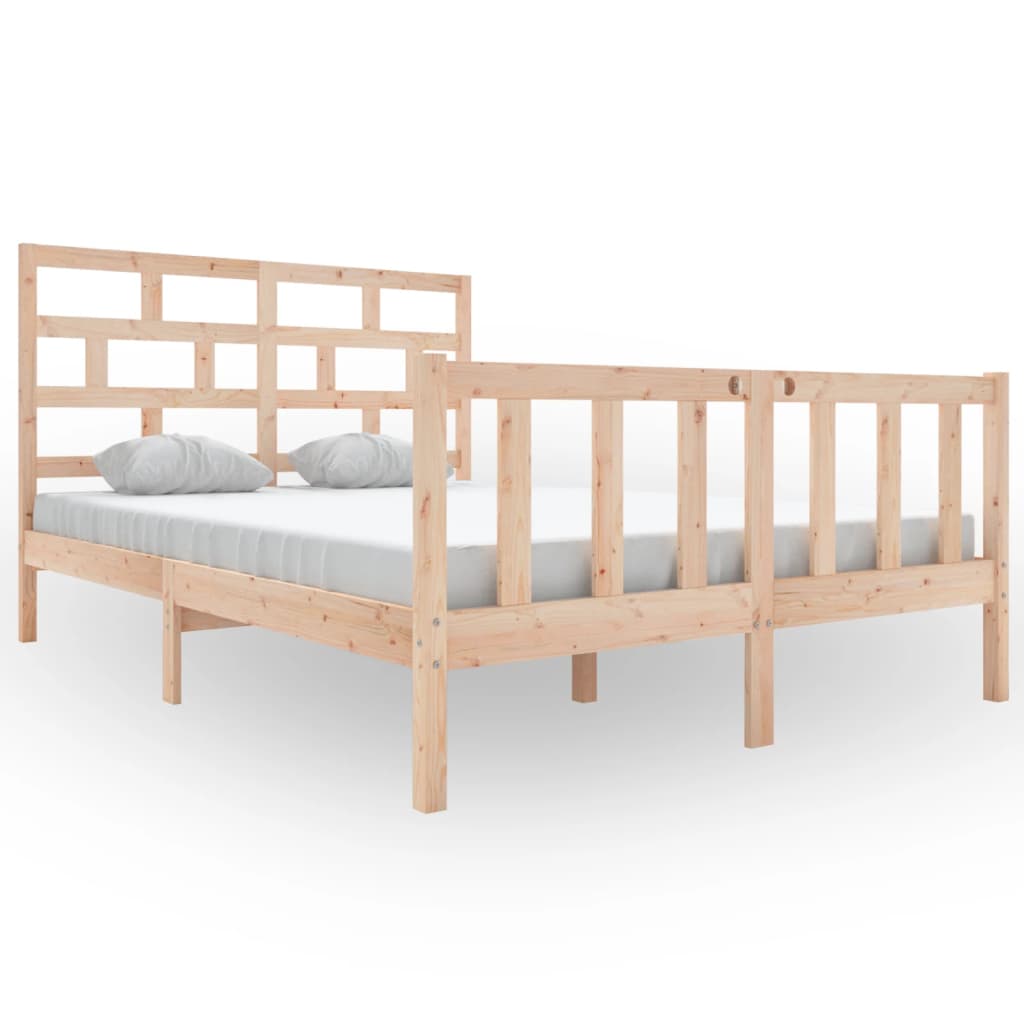 Bedframe massief grenenhout 140x200 cm is nu te koop bij PeponiXL, paradijselijk wonen!