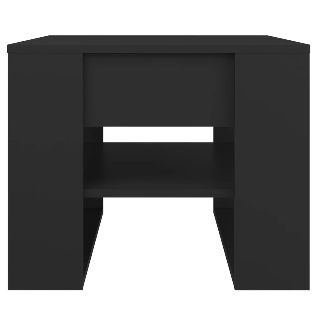 Salontafel 55,5x55x45 cm bewerkt hout zwart is nu te koop bij PeponiXL, paradijselijk wonen!