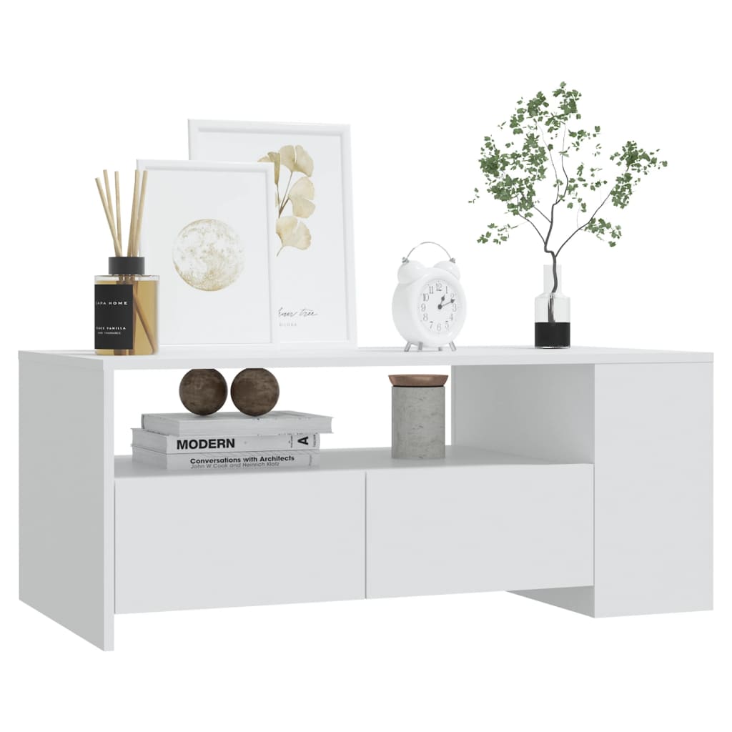 Salontafel 102x55x42 cm bewerkt hout zwart is nu te koop bij PeponiXL, paradijselijk wonen!