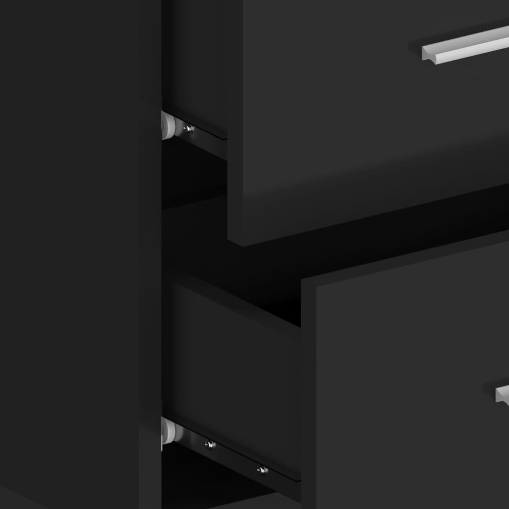Nachtkastje wandgemonteerd zwart is nu te koop bij PeponiXL, paradijselijk wonen!
