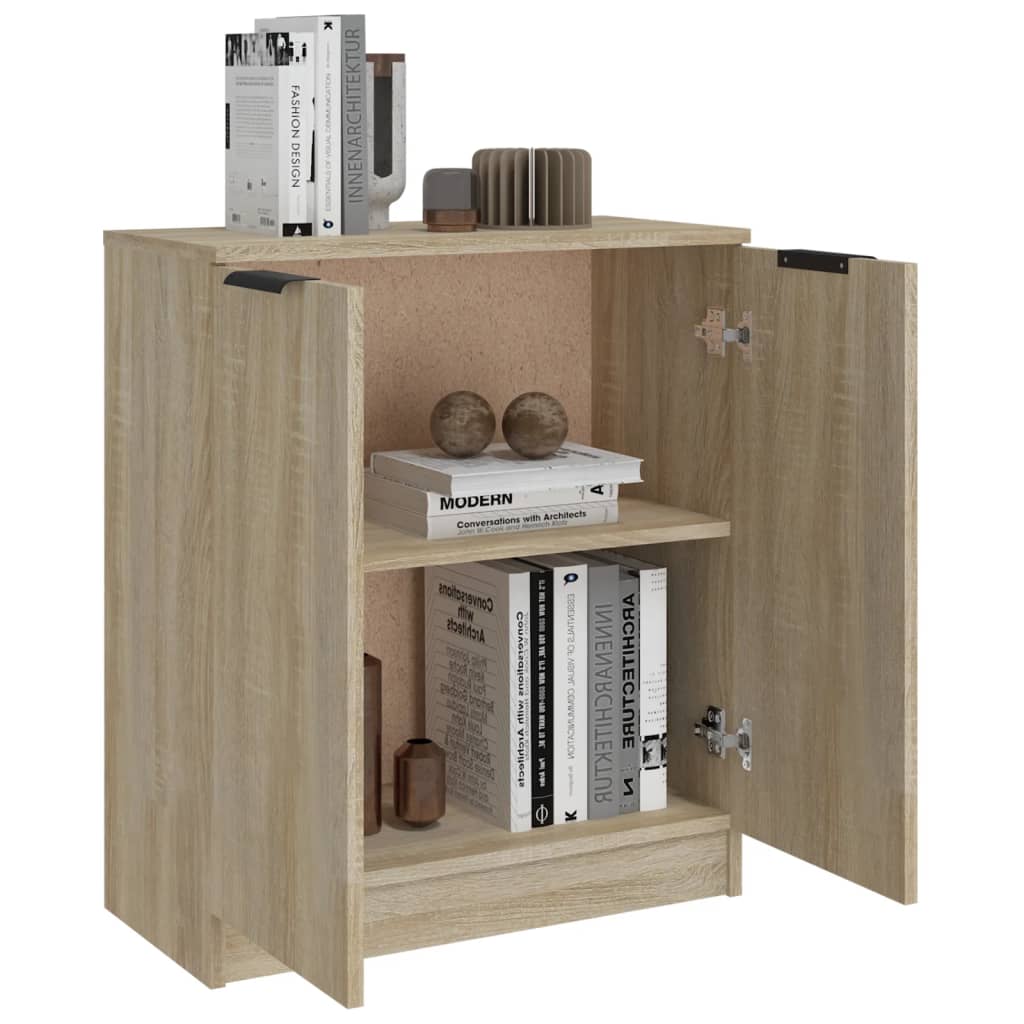 Dressoir 60x30x70 cm bewerkt hout sonoma eikenkleurig is nu te koop bij PeponiXL, paradijselijk wonen!