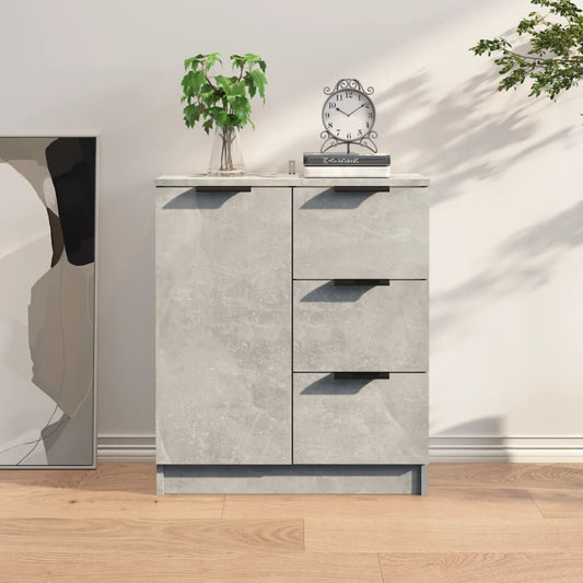 Dressoir 60x30x70 cm bewerkt hout betongrijs is nu te koop bij PeponiXL, paradijselijk wonen!