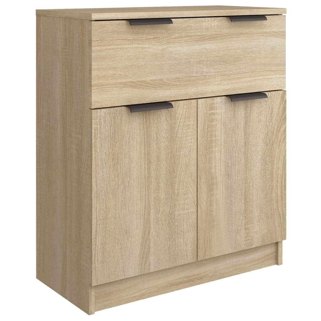 Dressoir 60x30x70 cm bewerkt hout sonoma eikenkleurig is nu te koop bij PeponiXL, paradijselijk wonen!