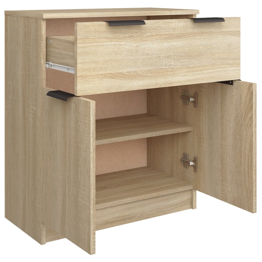 Dressoir 60x30x70 cm bewerkt hout sonoma eikenkleurig is nu te koop bij PeponiXL, paradijselijk wonen!