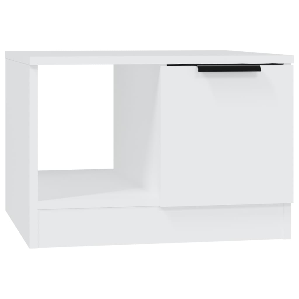Salontafel 50x50x36 cm bewerkt hout wit is nu te koop bij PeponiXL, paradijselijk wonen!