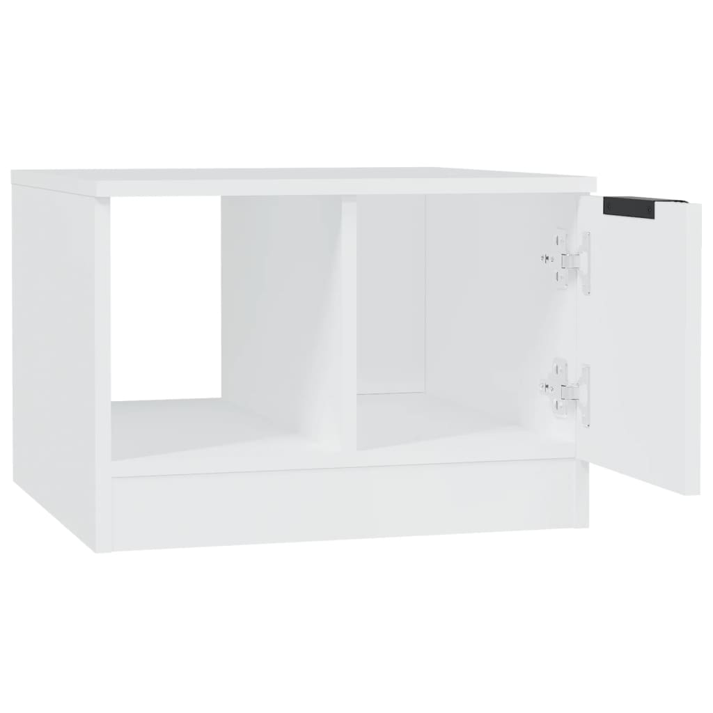 Salontafel 50x50x36 cm bewerkt hout wit is nu te koop bij PeponiXL, paradijselijk wonen!