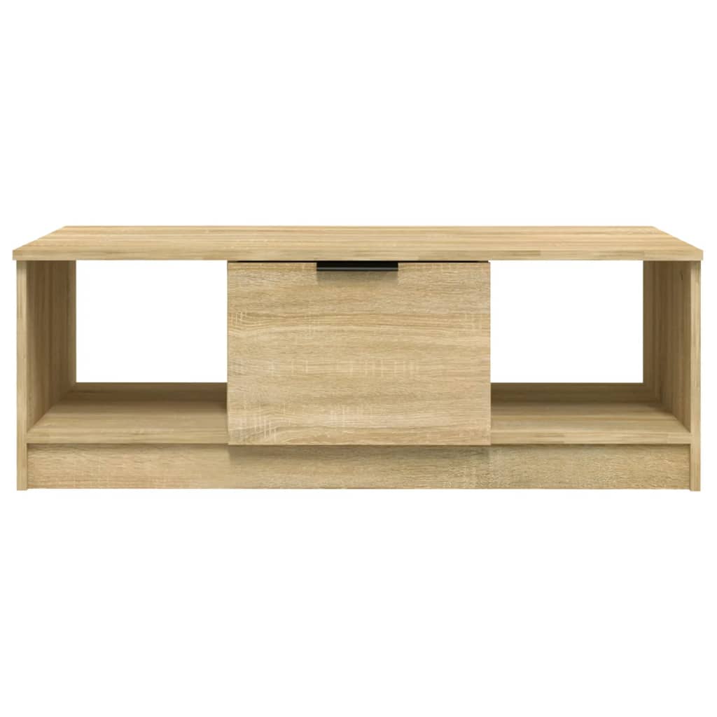 Salontafel 102x50x36 cm bewerkt hout sonoma eikenkleurig is nu te koop bij PeponiXL, paradijselijk wonen!
