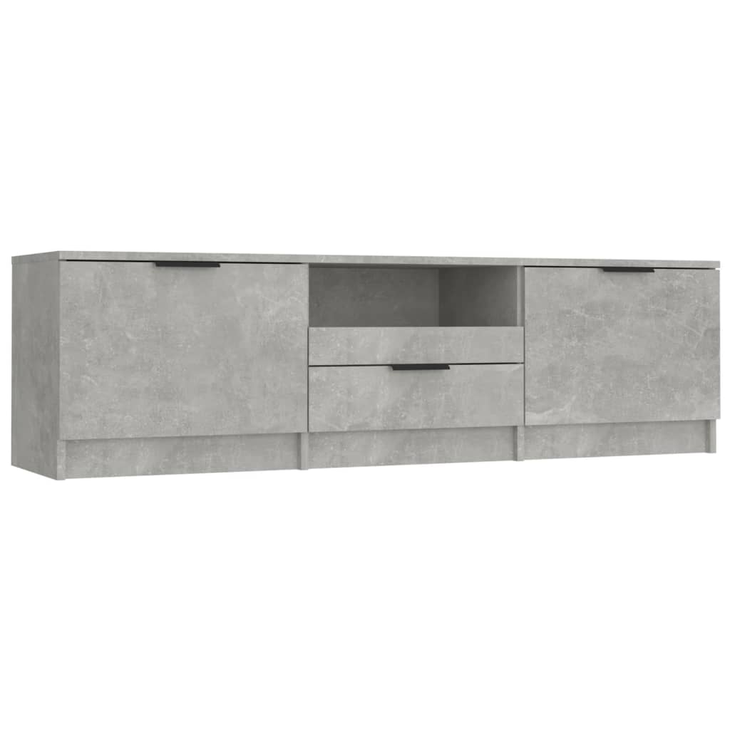 Tv-meubel 140x35x40 cm bewerkt hout betongrijs is nu te koop bij PeponiXL, paradijselijk wonen!