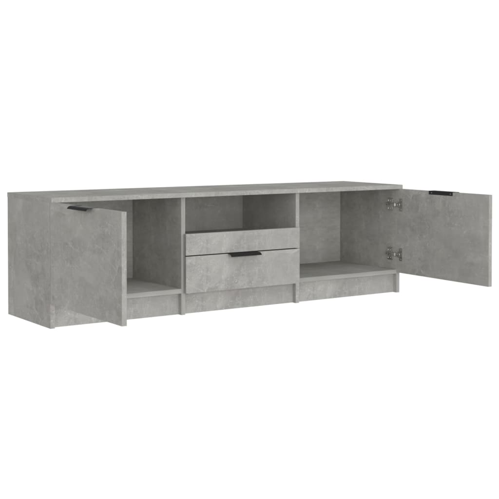 Tv-meubel 140x35x40 cm bewerkt hout betongrijs is nu te koop bij PeponiXL, paradijselijk wonen!