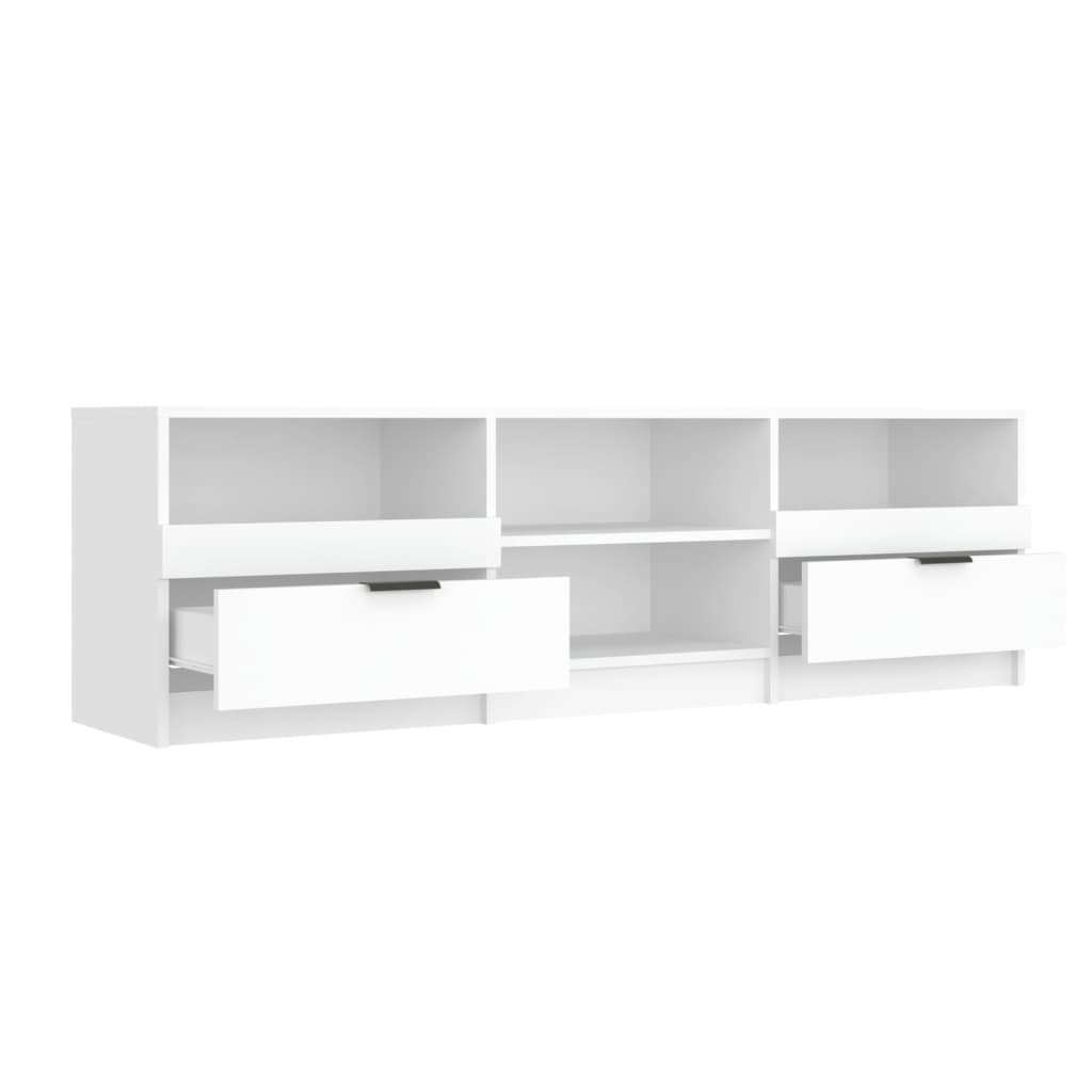 Tv-meubel 150x33,5x45 cm bewerkt hout wit is nu te koop bij PeponiXL, paradijselijk wonen!
