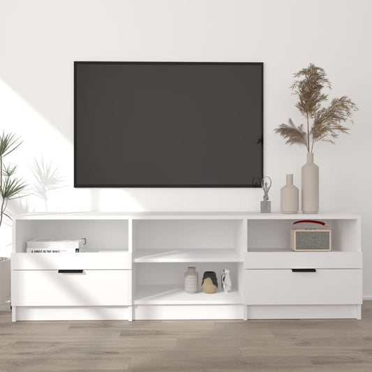 Tv-meubel 150x33,5x45 cm bewerkt hout wit is nu te koop bij PeponiXL, paradijselijk wonen!