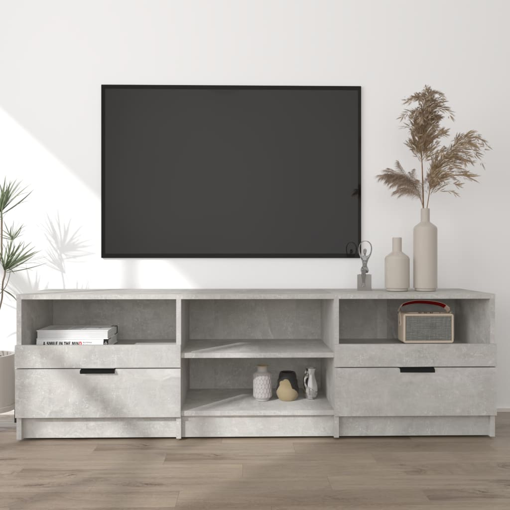 Tv-meubel 150x33,5x45 cm bewerkt hout betongrijs is nu te koop bij PeponiXL, paradijselijk wonen!