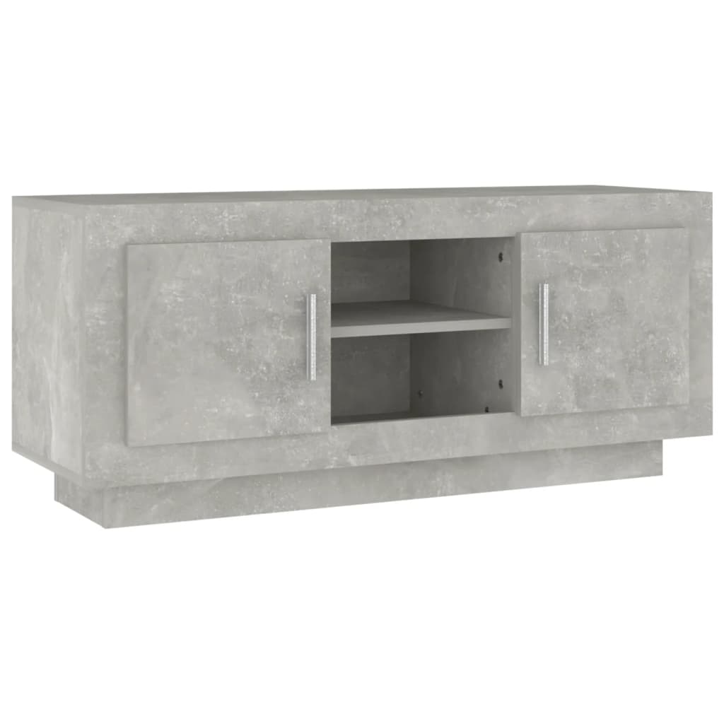 Tv-meubel 102x35x45 cm bewerkt hout betongrijs is nu te koop bij PeponiXL, paradijselijk wonen!