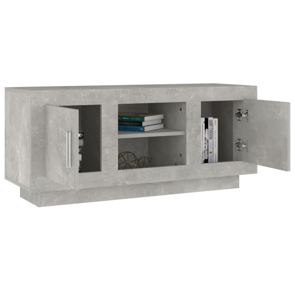 Tv-meubel 102x35x45 cm bewerkt hout betongrijs is nu te koop bij PeponiXL, paradijselijk wonen!
