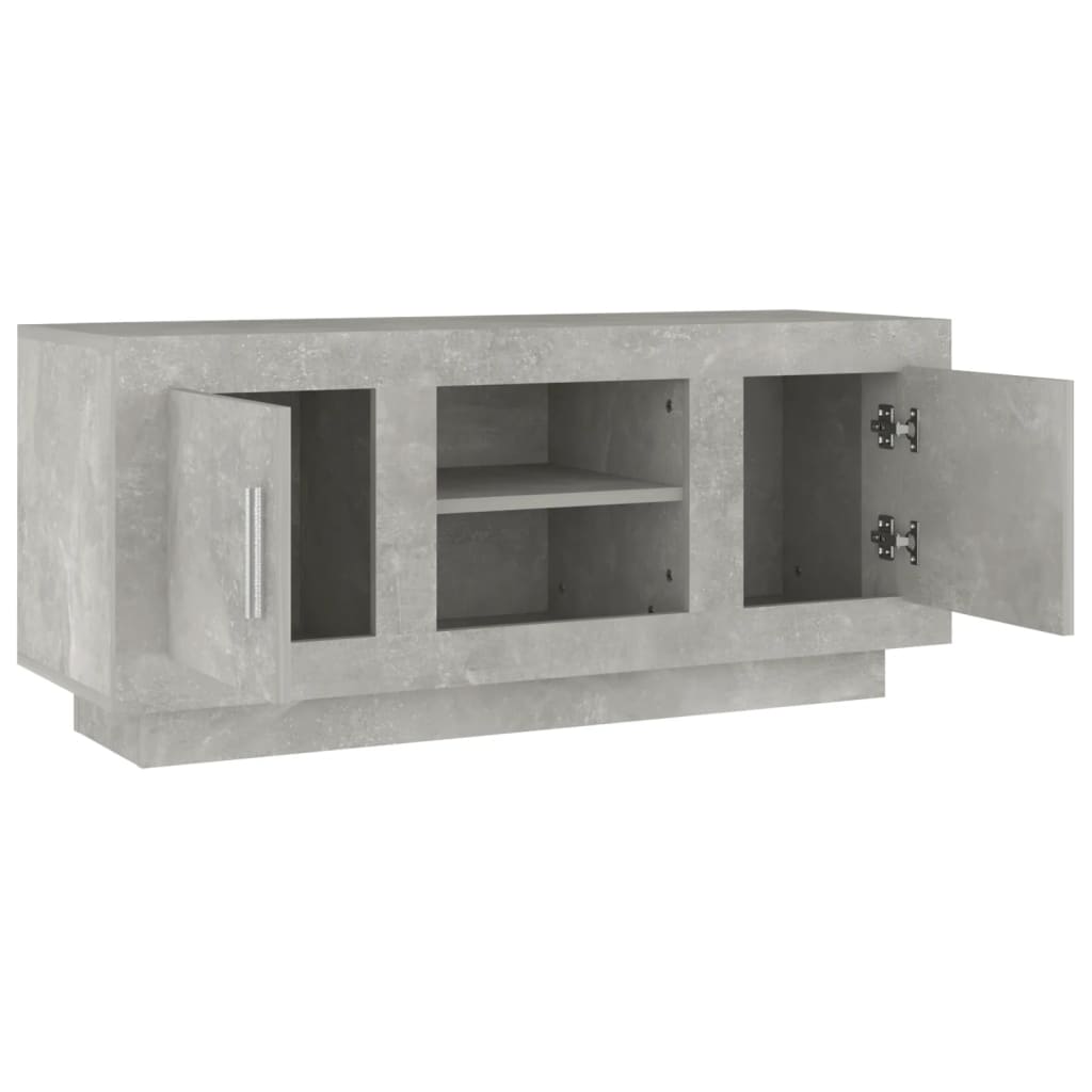 Tv-meubel 102x35x45 cm bewerkt hout betongrijs is nu te koop bij PeponiXL, paradijselijk wonen!