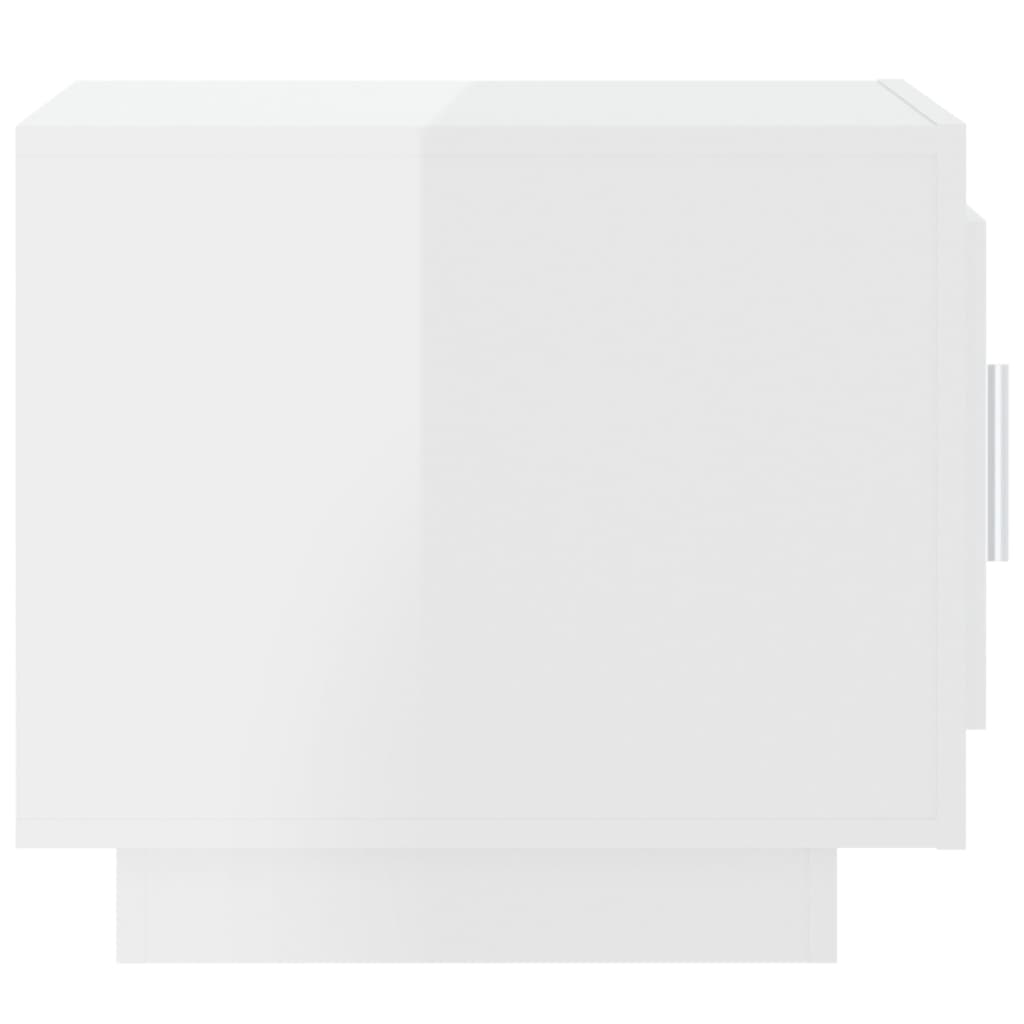 Salontafel 51x50x45 cm bewerkt hout hoogglans wit is nu te koop bij PeponiXL, paradijselijk wonen!