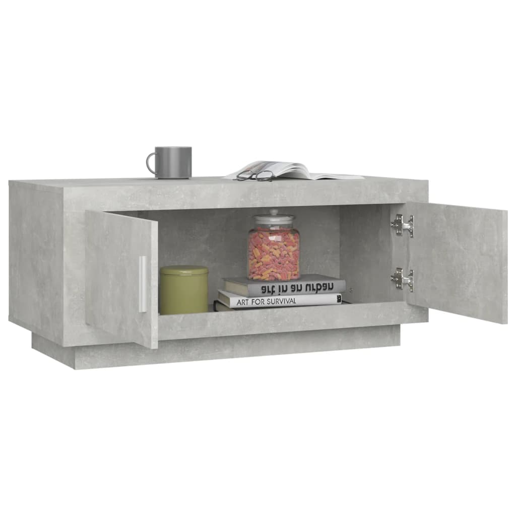 Salontafel 102x50x45 cm bewerkt hout betongrijs is nu te koop bij PeponiXL, paradijselijk wonen!