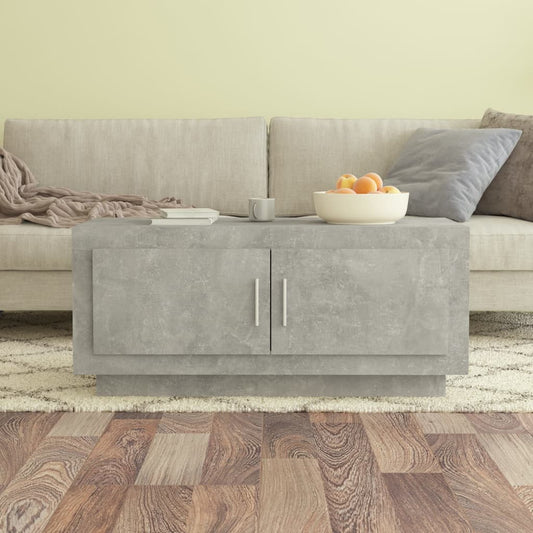 Salontafel 102x50x45 cm bewerkt hout betongrijs is nu te koop bij PeponiXL, paradijselijk wonen!