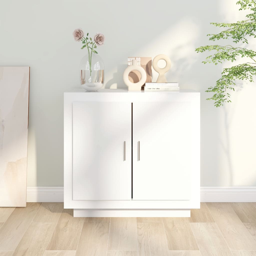 Dressoir 80x40x75 cm bewerkt hout wit is nu te koop bij PeponiXL, paradijselijk wonen!