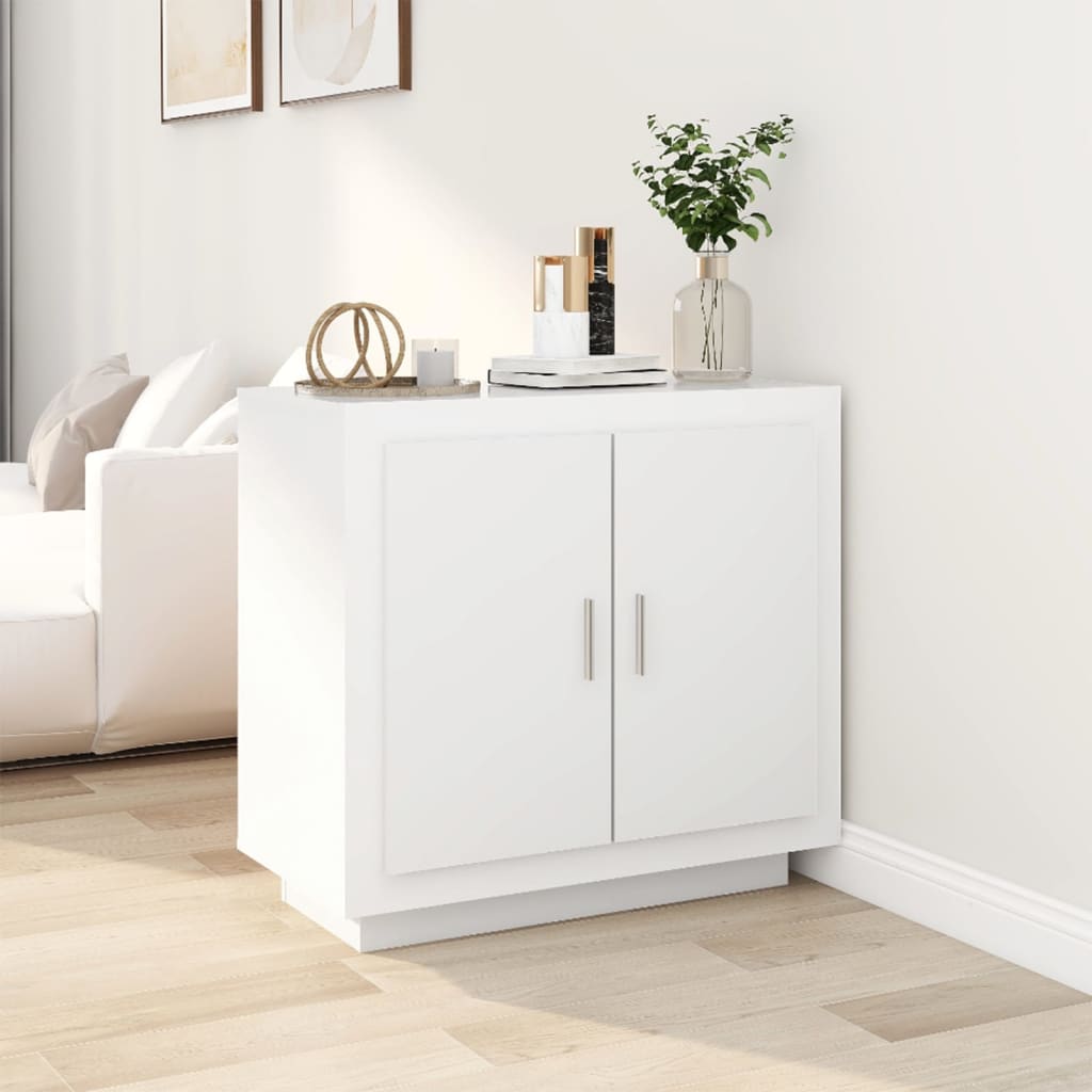 Dressoir 80x40x75 cm bewerkt hout wit is nu te koop bij PeponiXL, paradijselijk wonen!